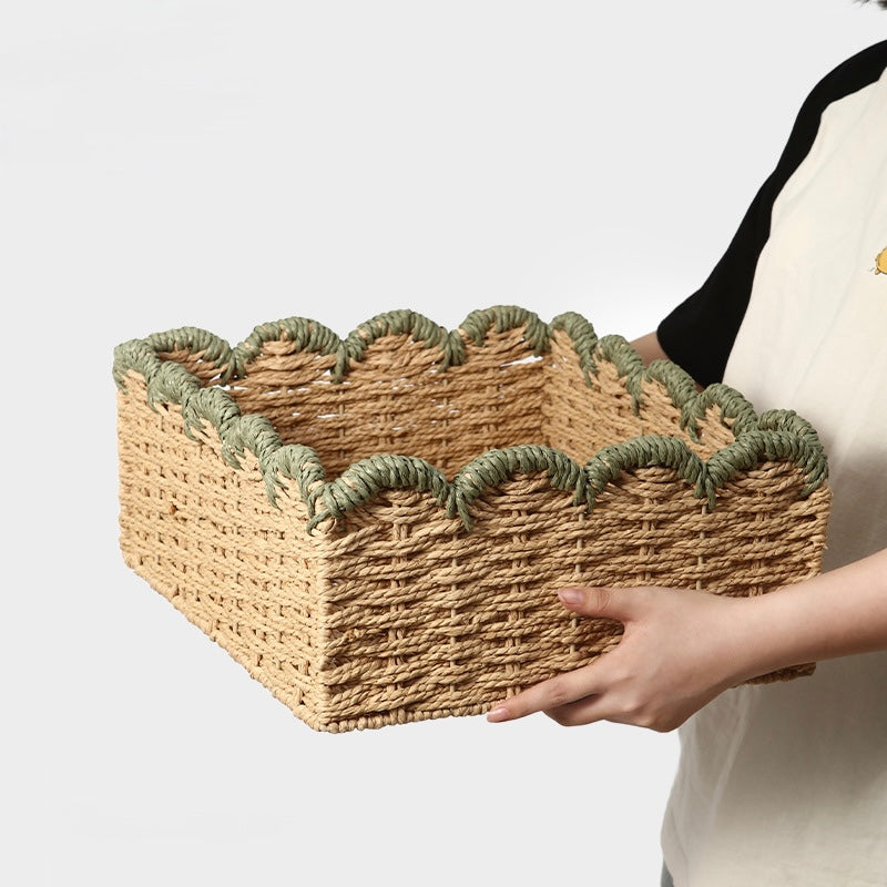 Handwoven Natural Rope Storage Basket Berriscent