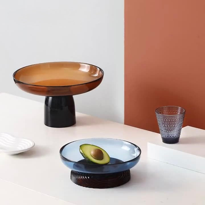 Aurelia Pedestal Glass Bowl Collection Berriscent