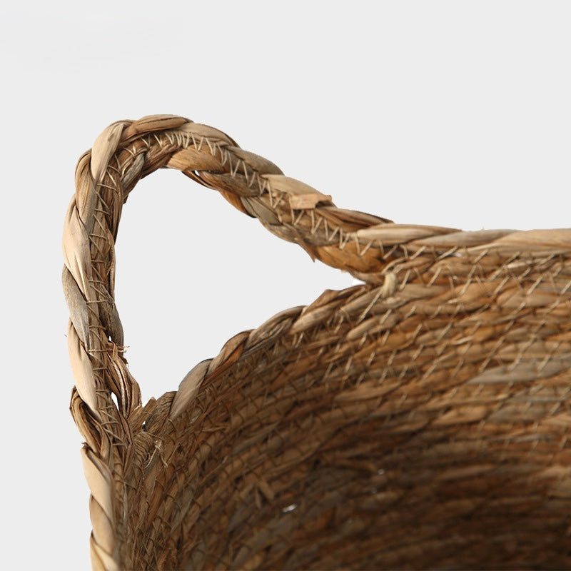 Geometric Woven Seagrass Storage Basket