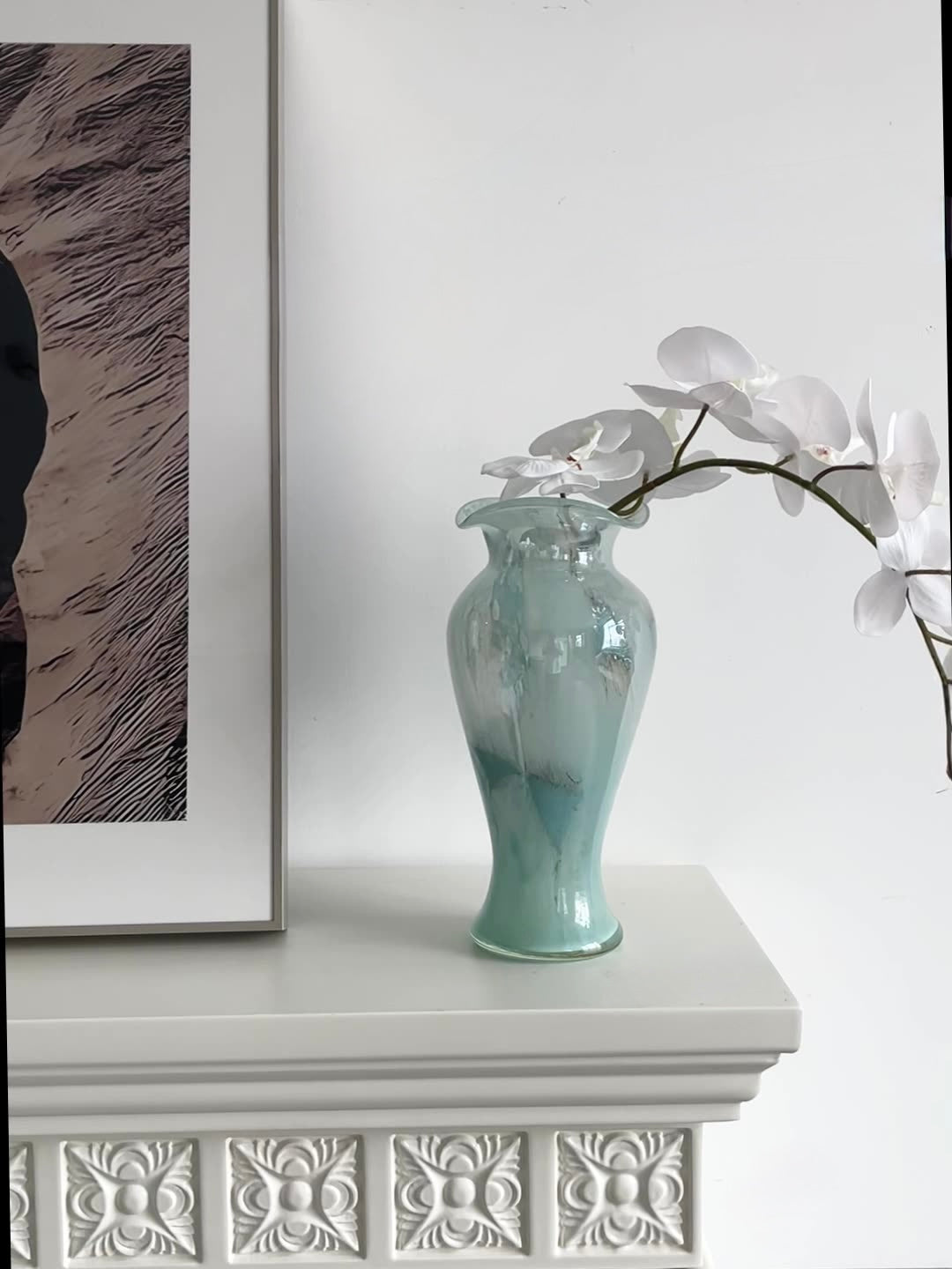 Aqua Veil Handcrafted Glass Vase Berriscent