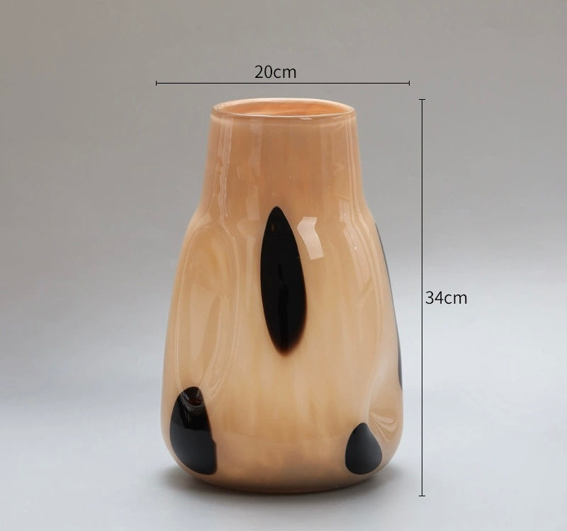 Dune Pebble Art Vase – Spotted Glass Sculpture Berriscent