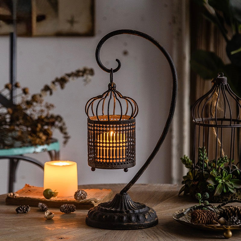 Vintage Scroll Lantern Stand Berriscent