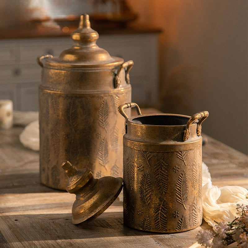 Golden Embossed Storage Jars Berriscent