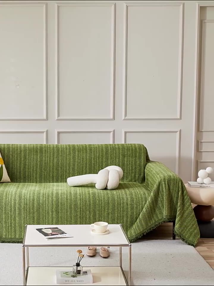 Herringbone Chenille Sofa Cover Berriscent