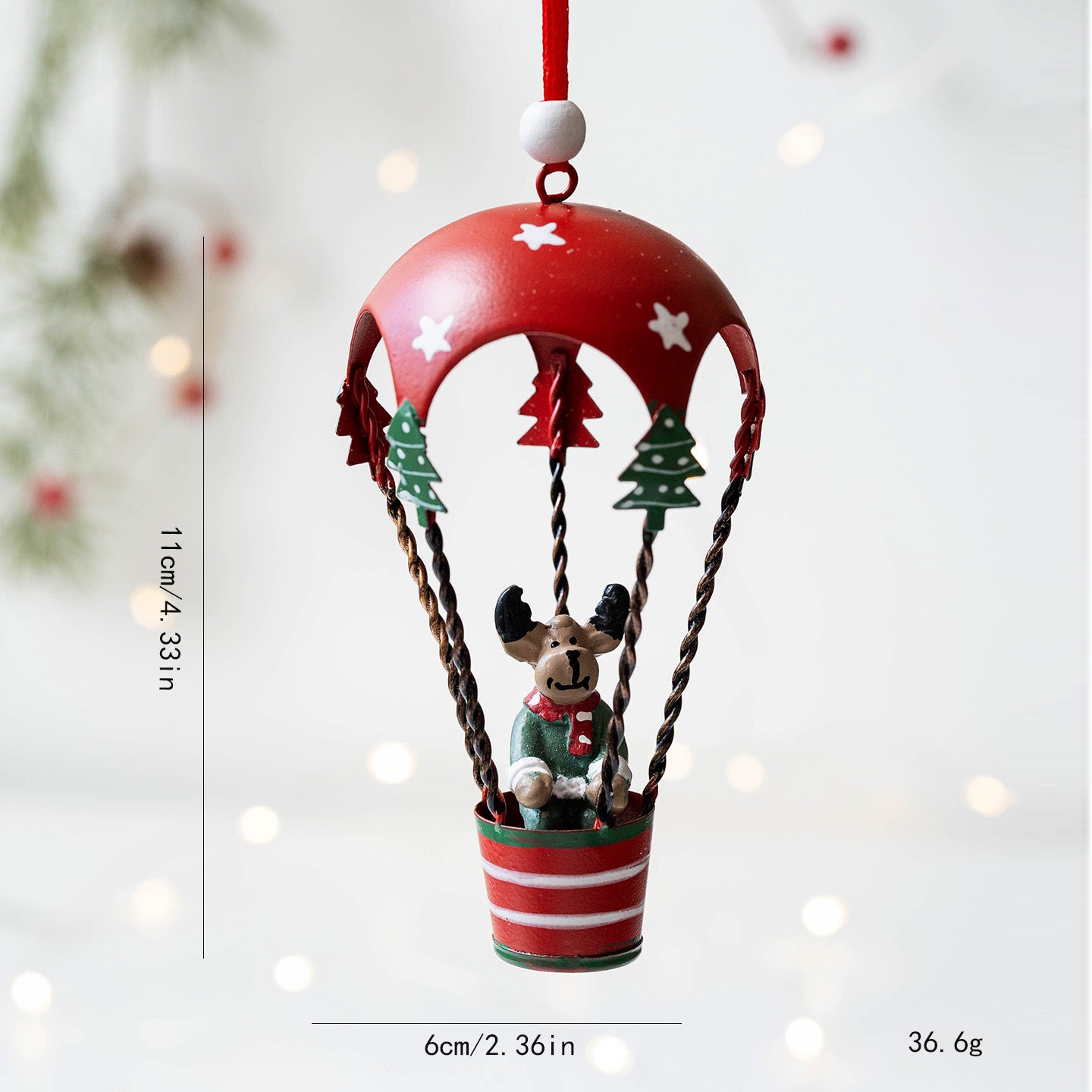 Skybound Christmas Legends – Santa, Snowman & Reindeer Hot Air Balloon Ornaments Collection Berriscent