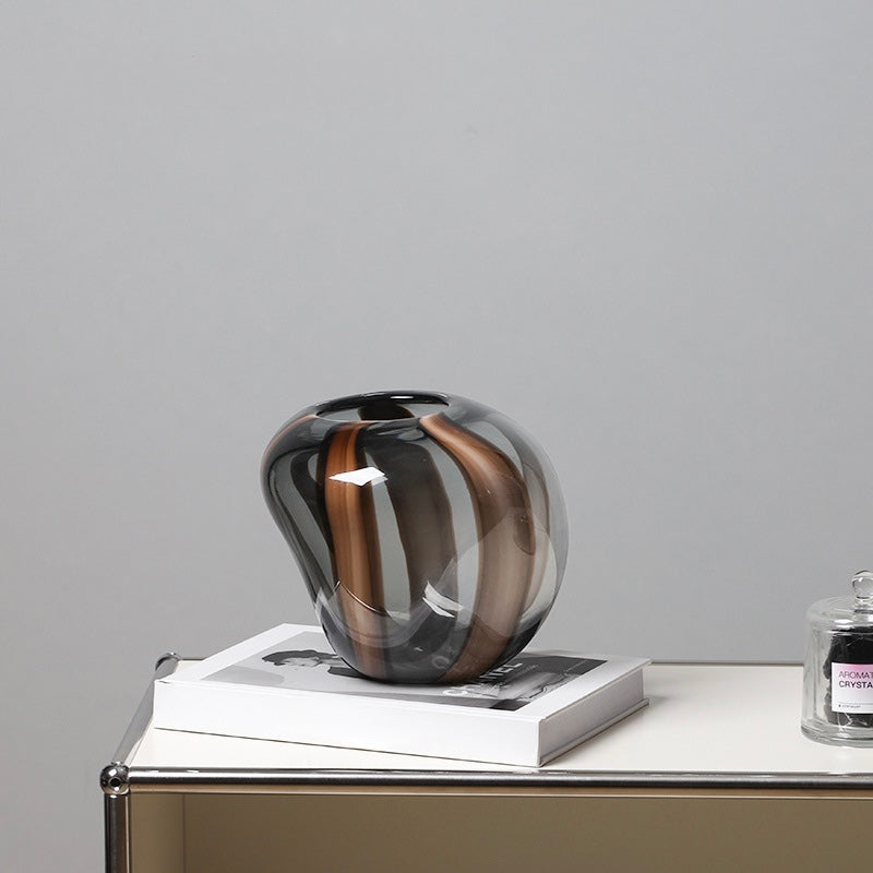 Cascade Smoke Striped Glass Vase Collection Berriscent
