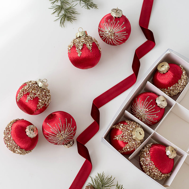 Lustrous Elegant Christmas Tree Ornaments Set – 9 pcs