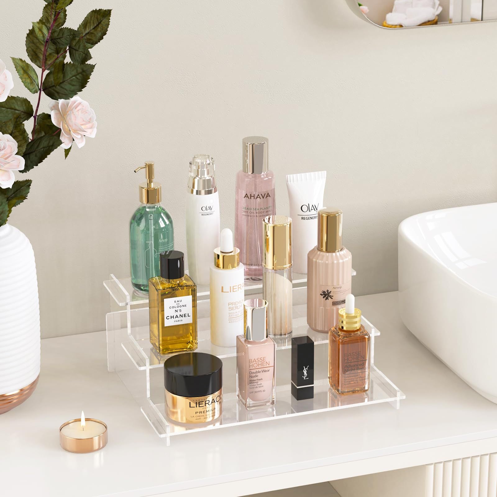 Three-Tier Acrylic Vanity Storage Stand Berriscent