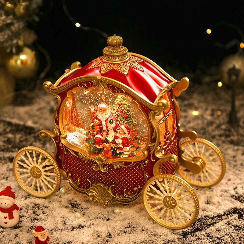 Royal Christmas Carriage Snow Globe with Lights & Music Berriscent