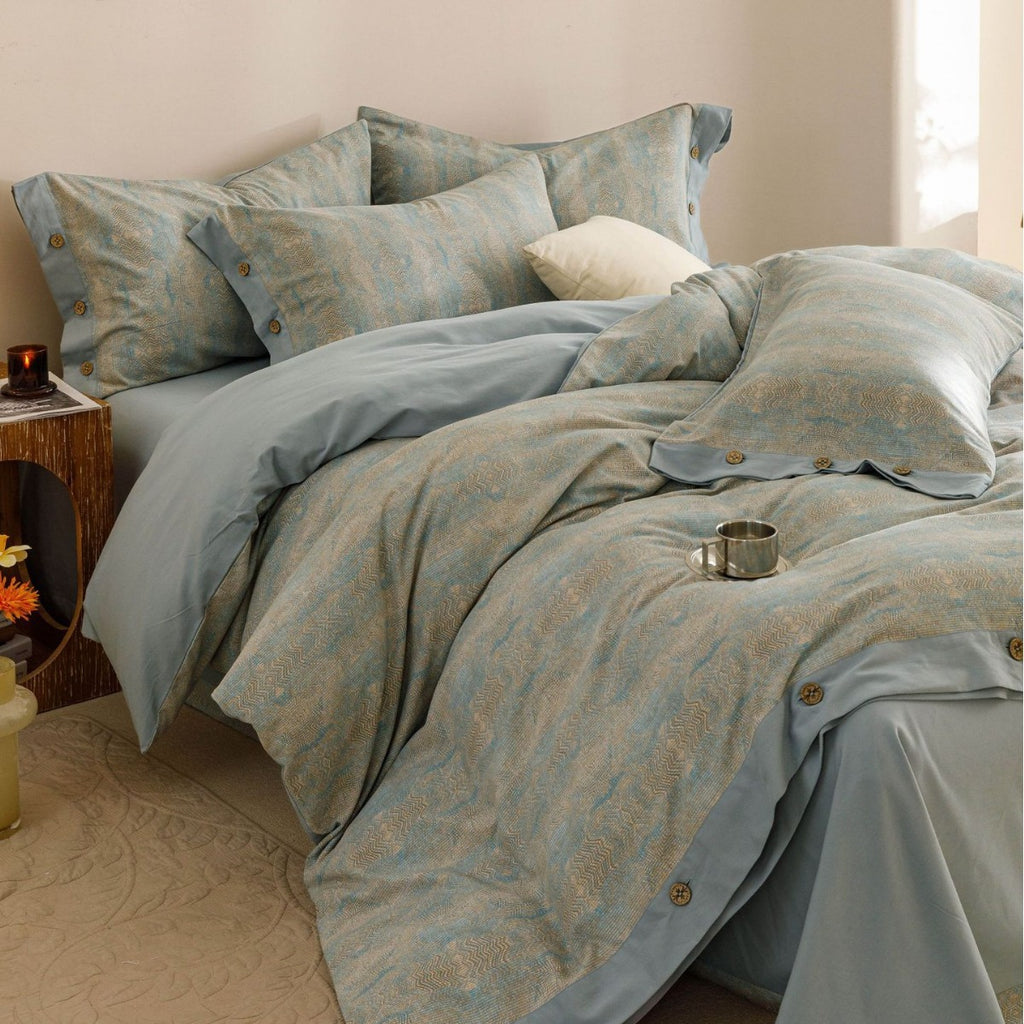 Celestial Weave Brushed Cotton Bedding Set Berriscent