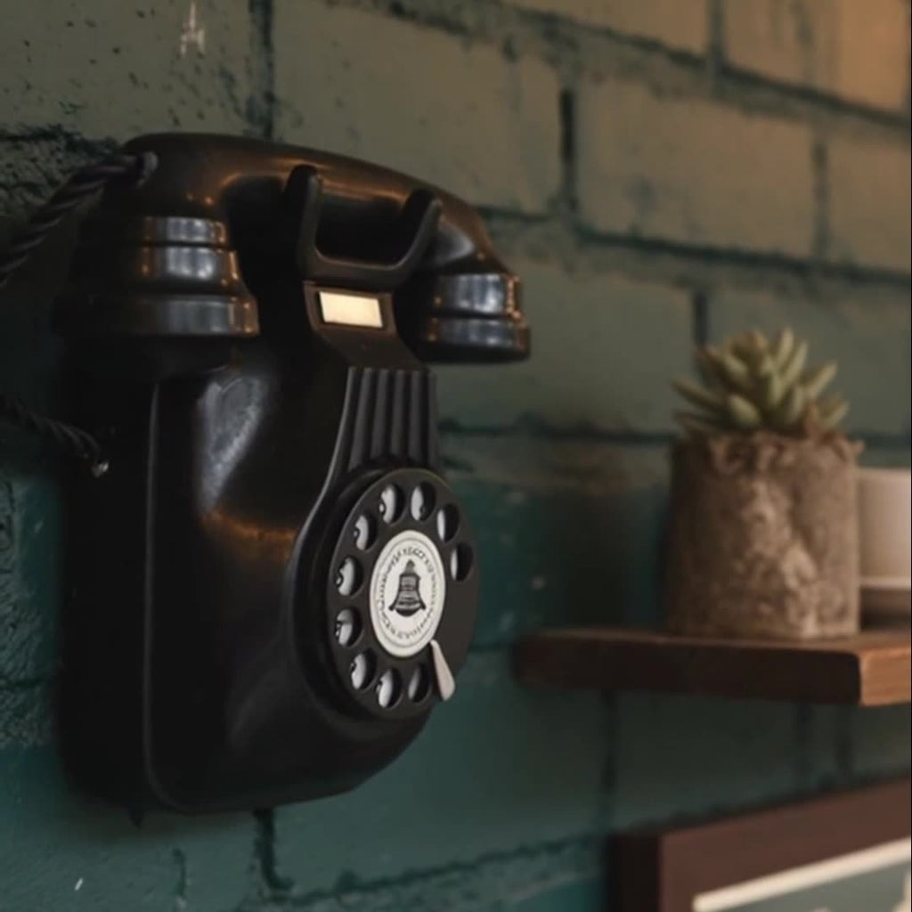 Vintage Rotary Wall Phone Ornament Berriscent