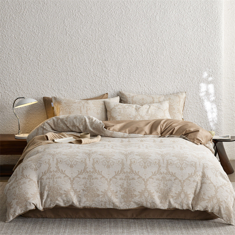 The Vellum Scroll | Sculpted Triple-Weave Bed Linen