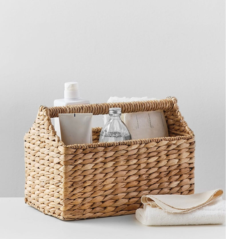 Handwoven Water Hyacinth Storage Basket Berriscent