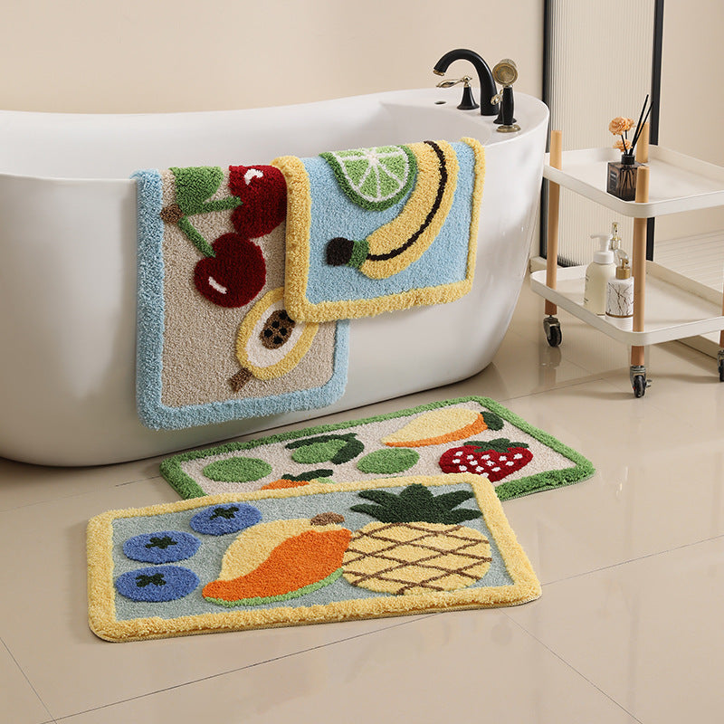 Fruit Pattern Tufted Bath Mat Berriscent