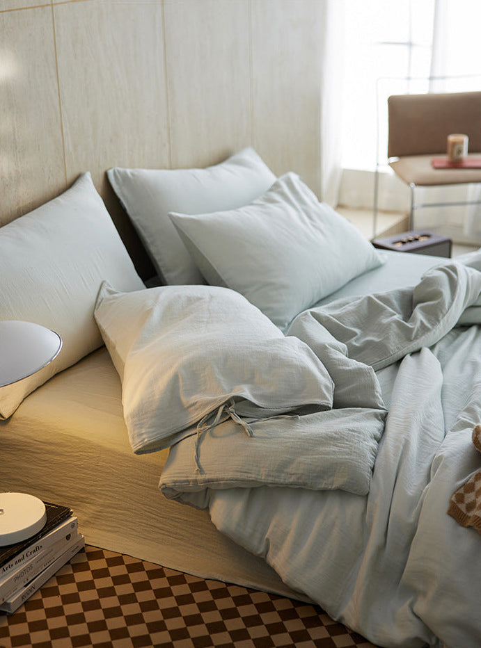 The Etherea in Misted Sky | Double-Layer Cotton Bed Linen