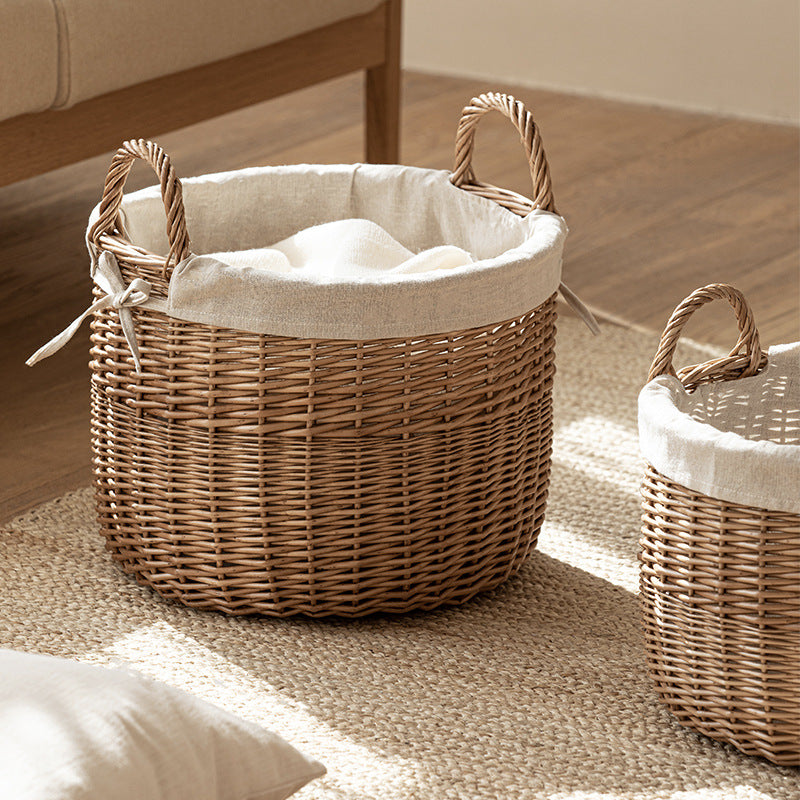 Nordic Woven Basket Duo with Cotton Liners Berriscent