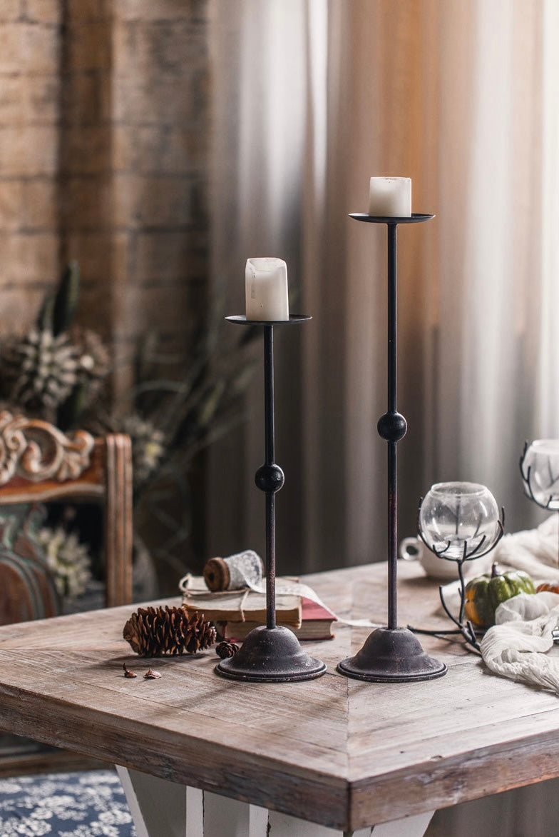 Antique Iron Candle Holder Berriscent