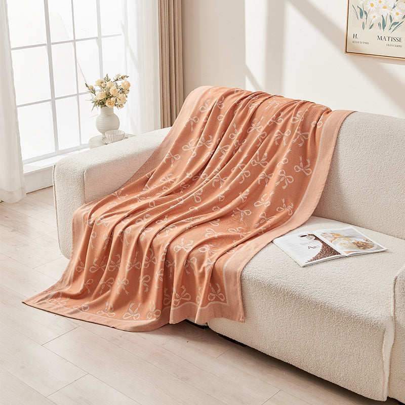 Belle Noeud Throw – Graceful Softness with Bow Motif Berriscent