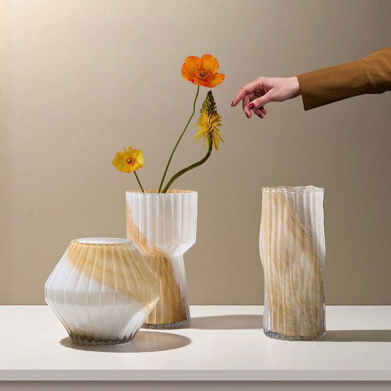 Sandy Marble Glass Vase Berriscent