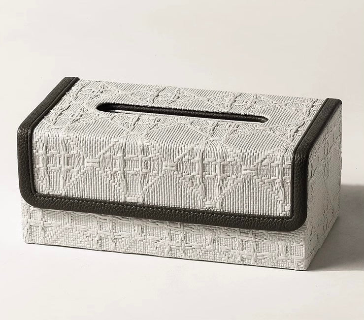 Éloise Woven Leather Tissue Case Berriscent