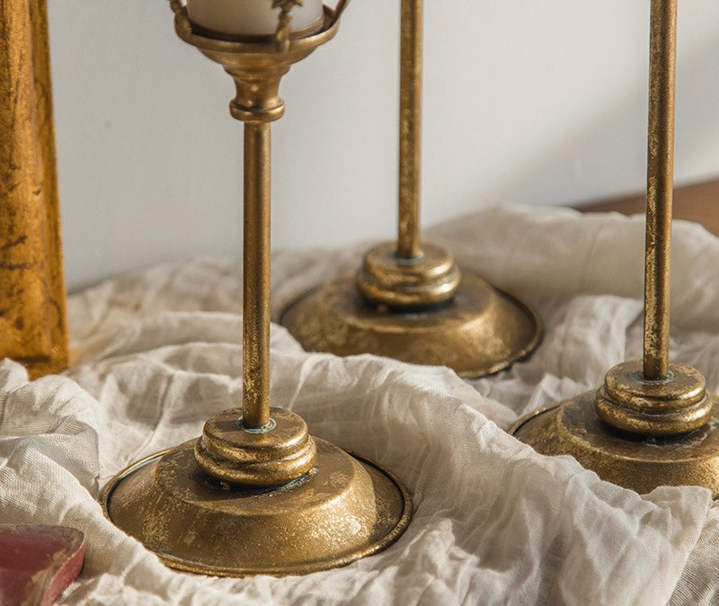 Baroque Gold Candle Holder Set – 3 Pieces Berriscent