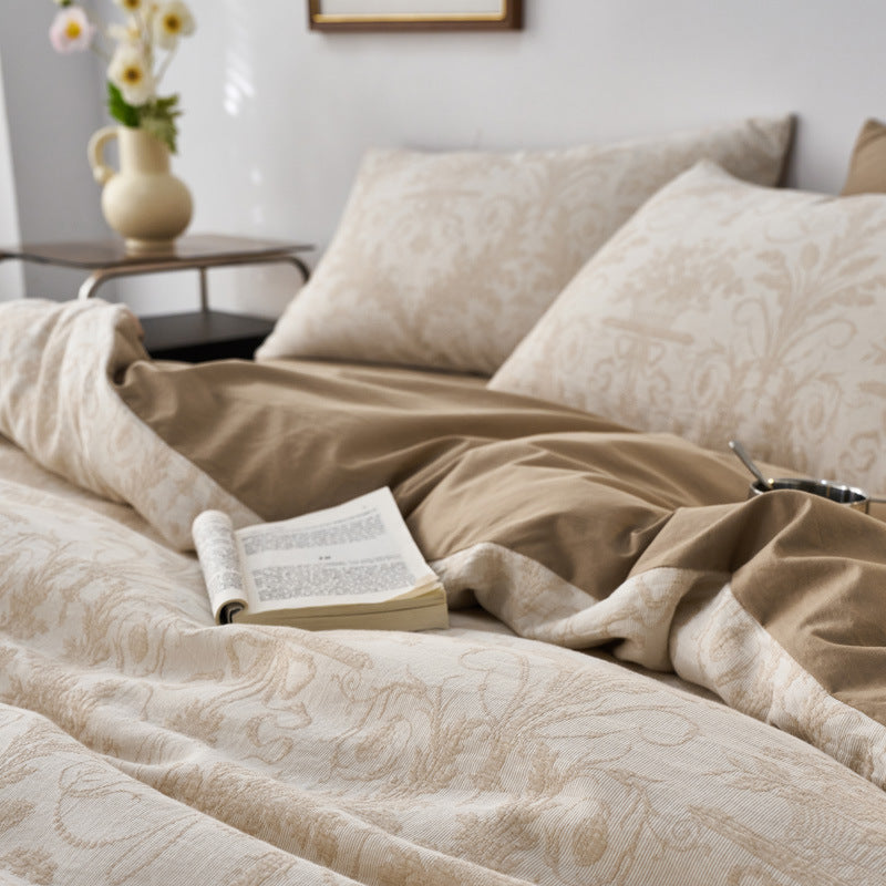 The Vellum Scroll | Sculpted Triple-Weave Bed Linen