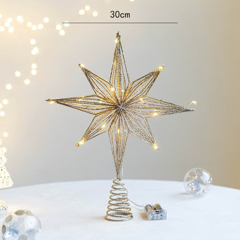 Starlight Elegance — LED Christmas Tree Topper Star