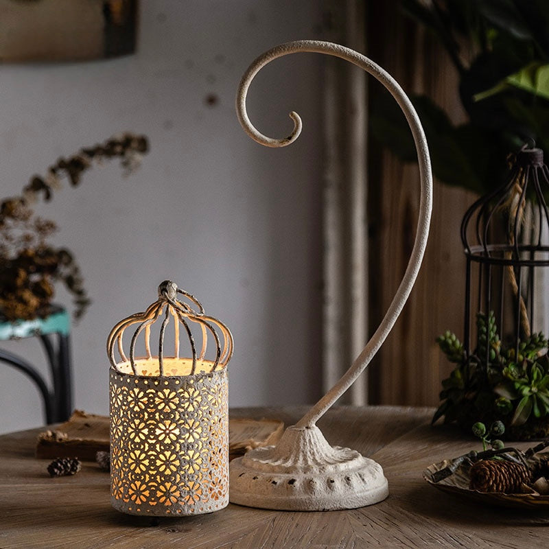 Vintage Scroll Lantern Stand Berriscent