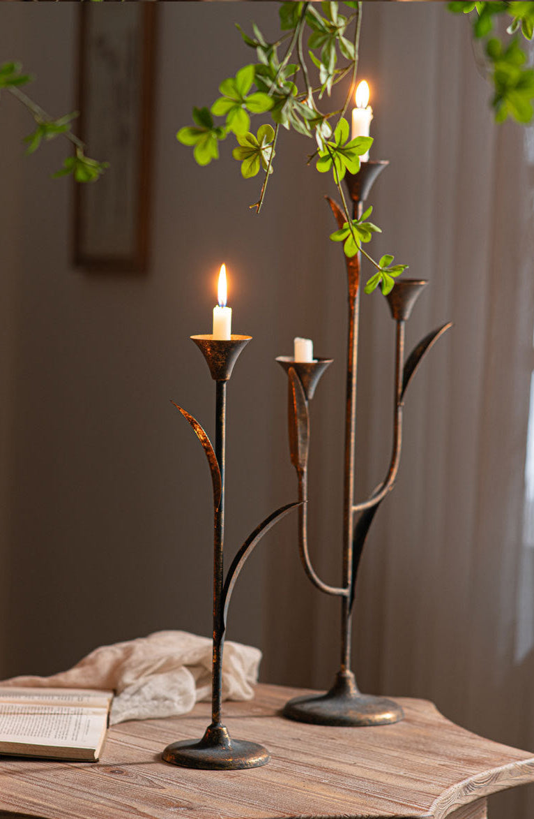 Willow Flame Candle Holder – Wrought Iron Berriscent