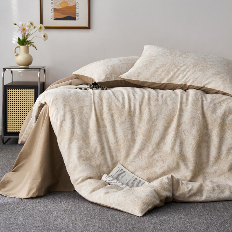 The Vellum Scroll | Sculpted Triple-Weave Bed Linen