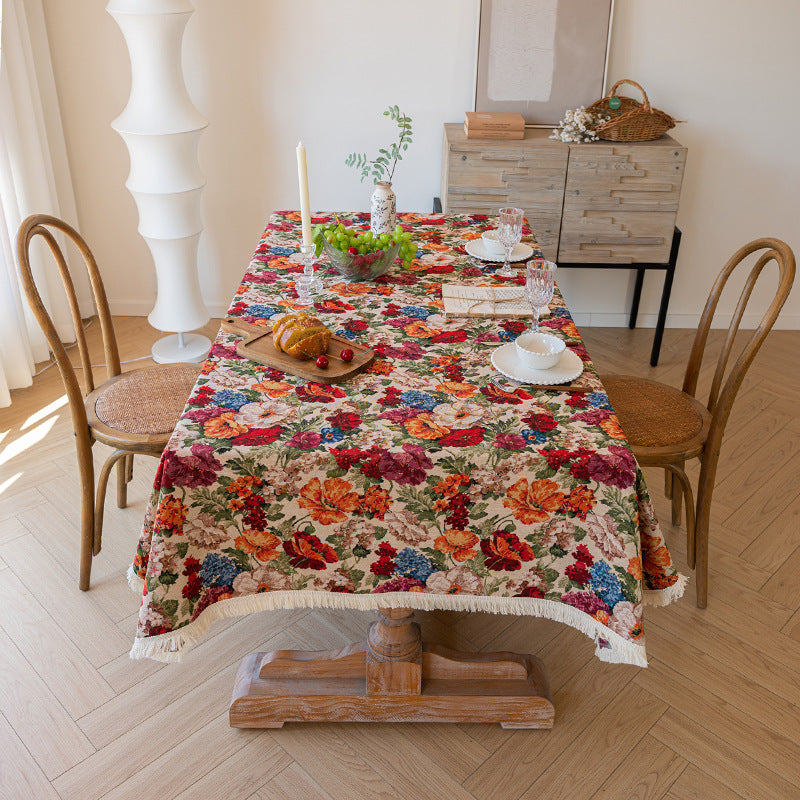 Vintage Garden Tapestry Tablecloth Berriscent