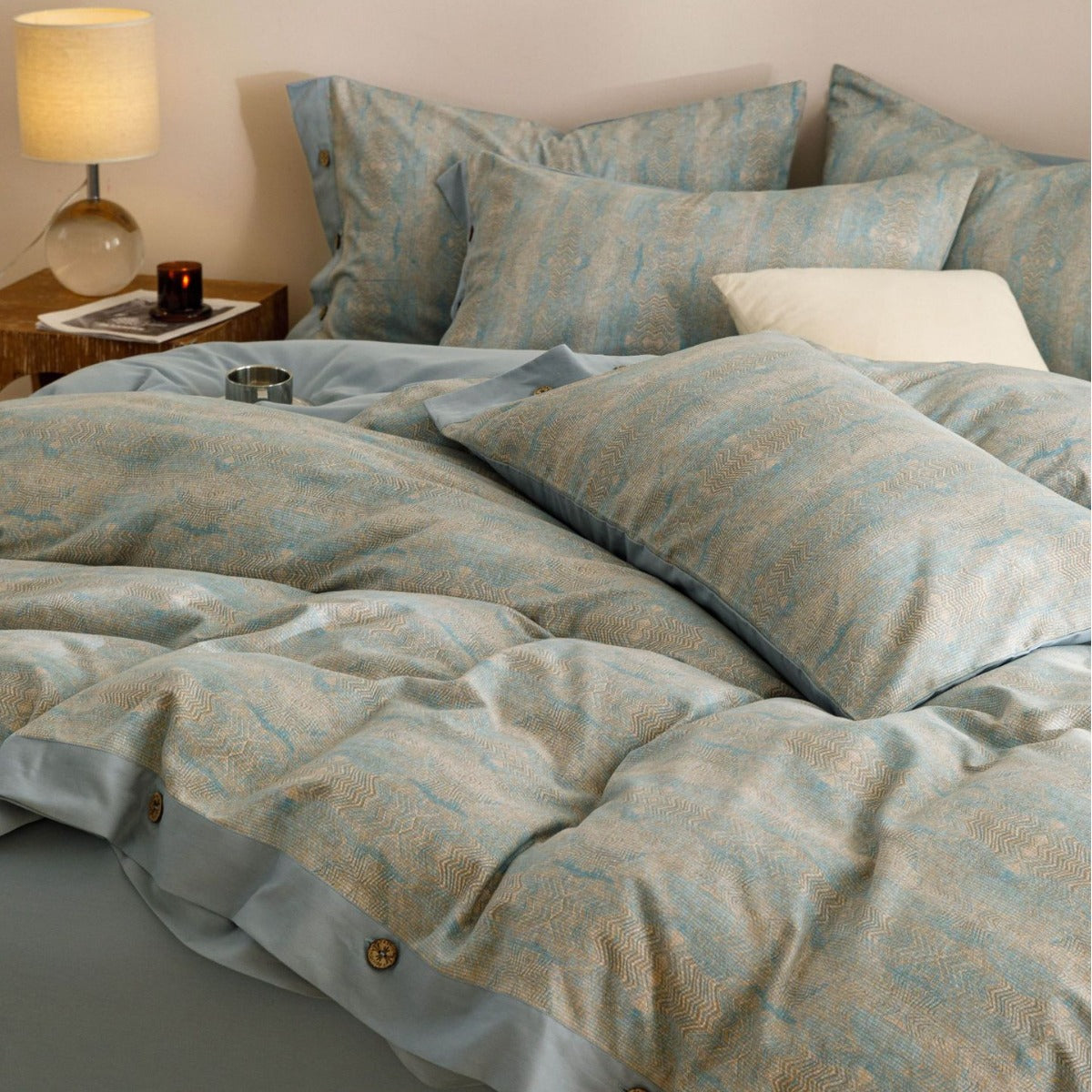 Celestial Weave Brushed Cotton Bedding Set Berriscent