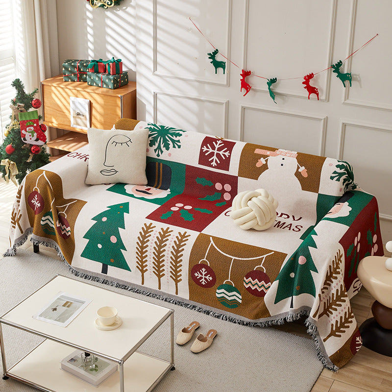 Christmas Patchwork Throw Blanket Berriscent