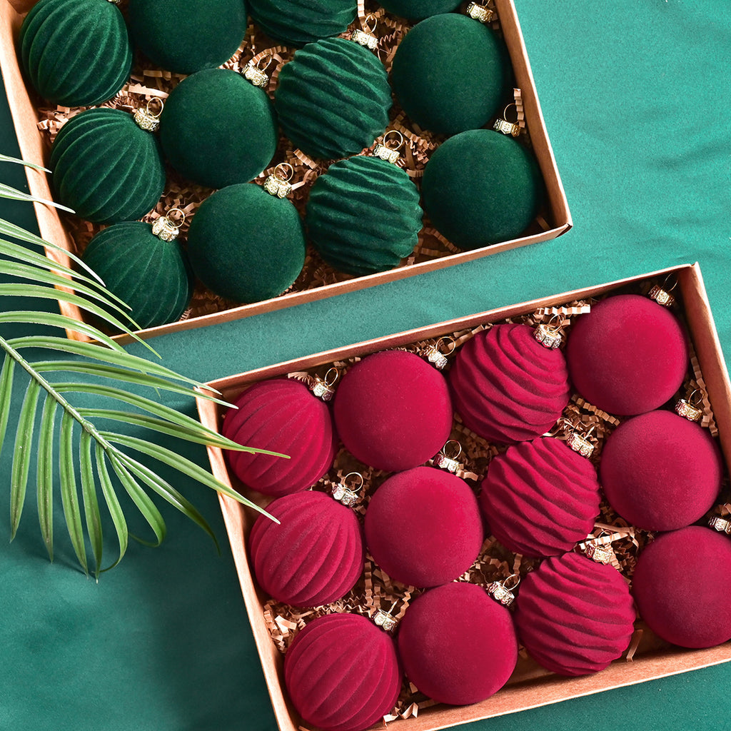 Velour Noel Collection Christmas Baubles Berriscent