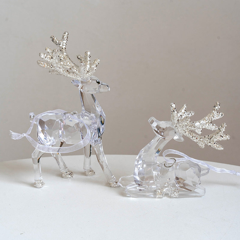 Crystal Elegance Christmas Ornaments – Set of 9