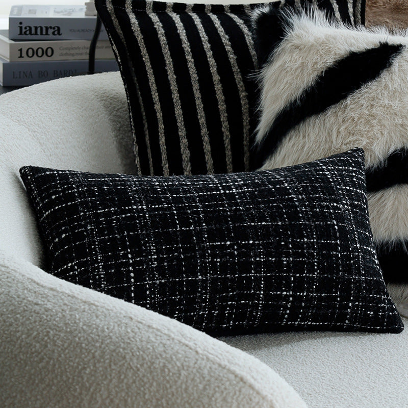 Midnight Tweed Cushion | Textured Decorative Pillowcase Berriscent