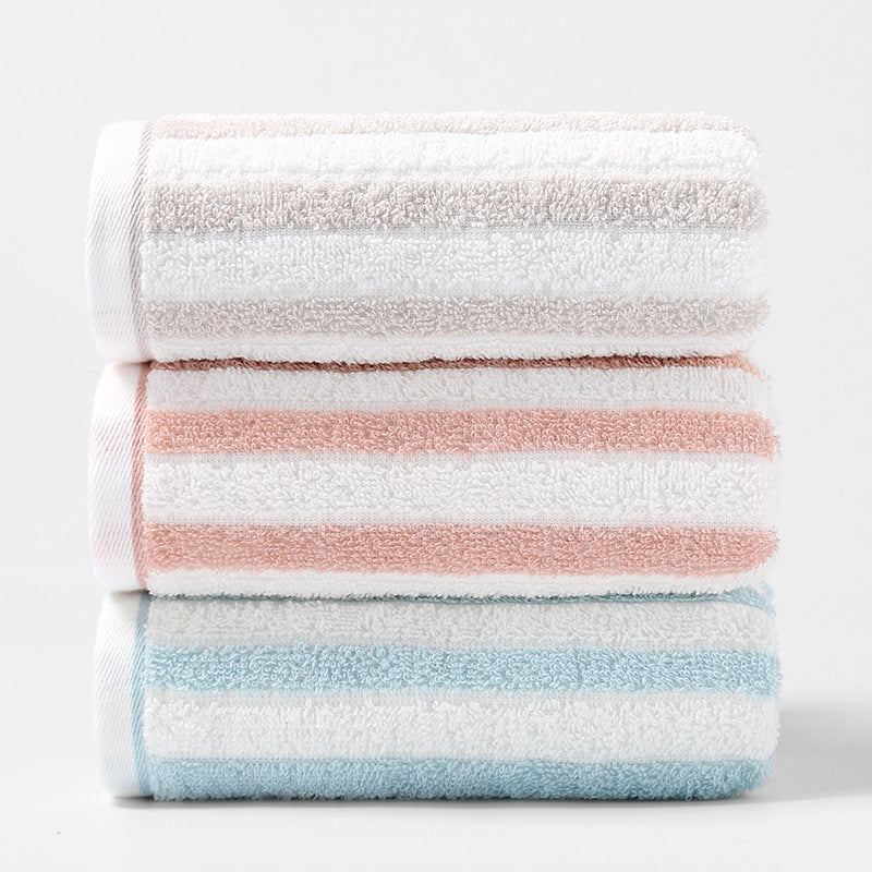 Pastel Stripe Cotton Towel – Softness Meets Everyday Elegance Berriscent