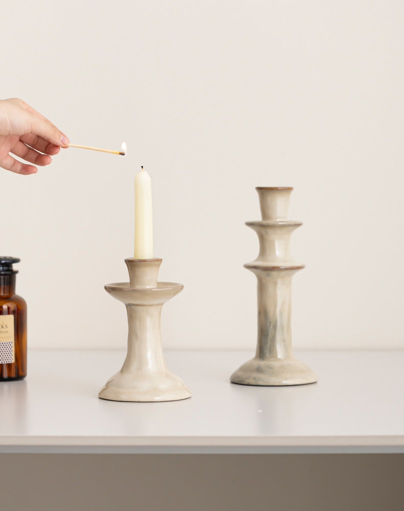 Sculpted Harmony Ceramic Candle Holder Berriscent