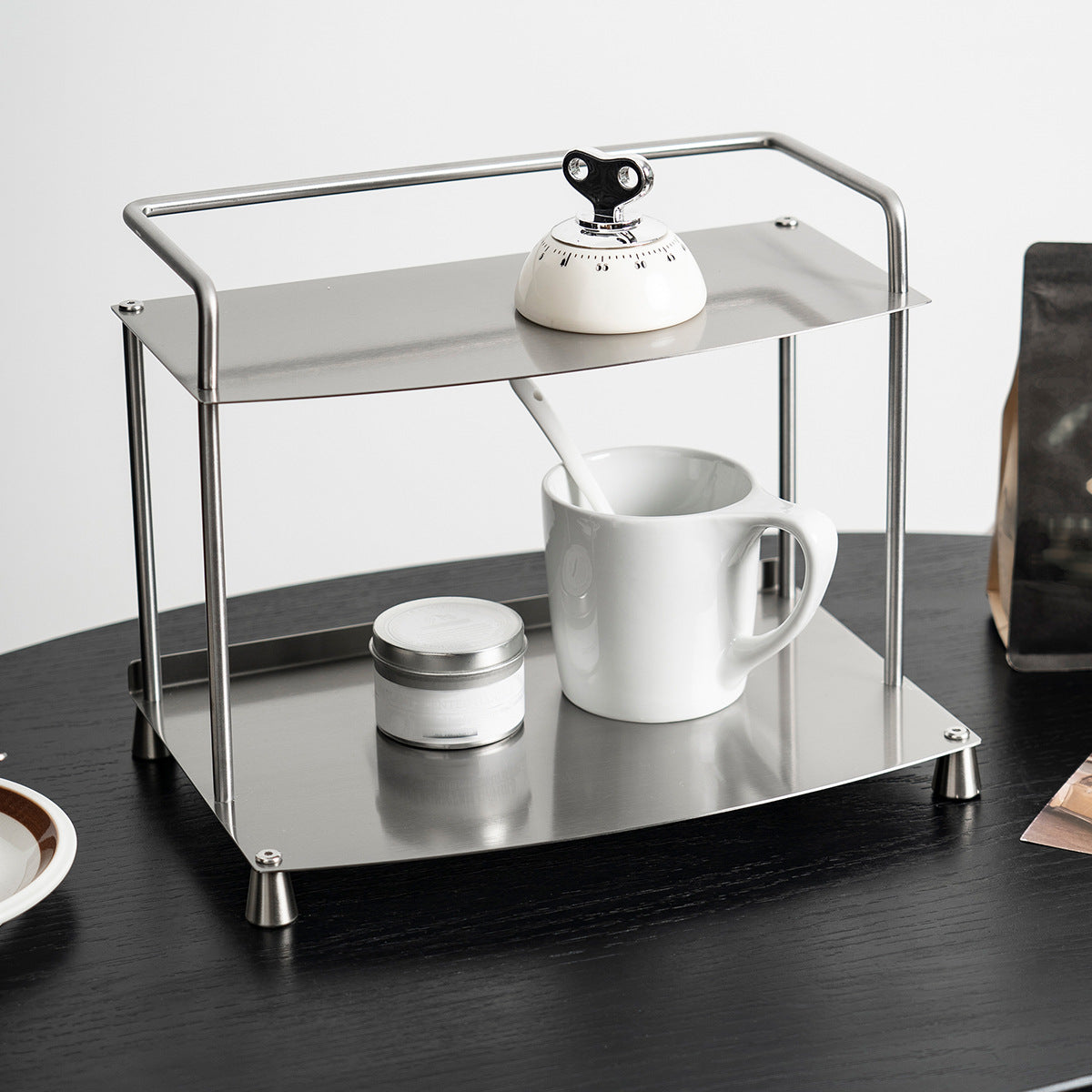 Stainless Steel Countertop Organizer – Two-Tier Design Berriscent