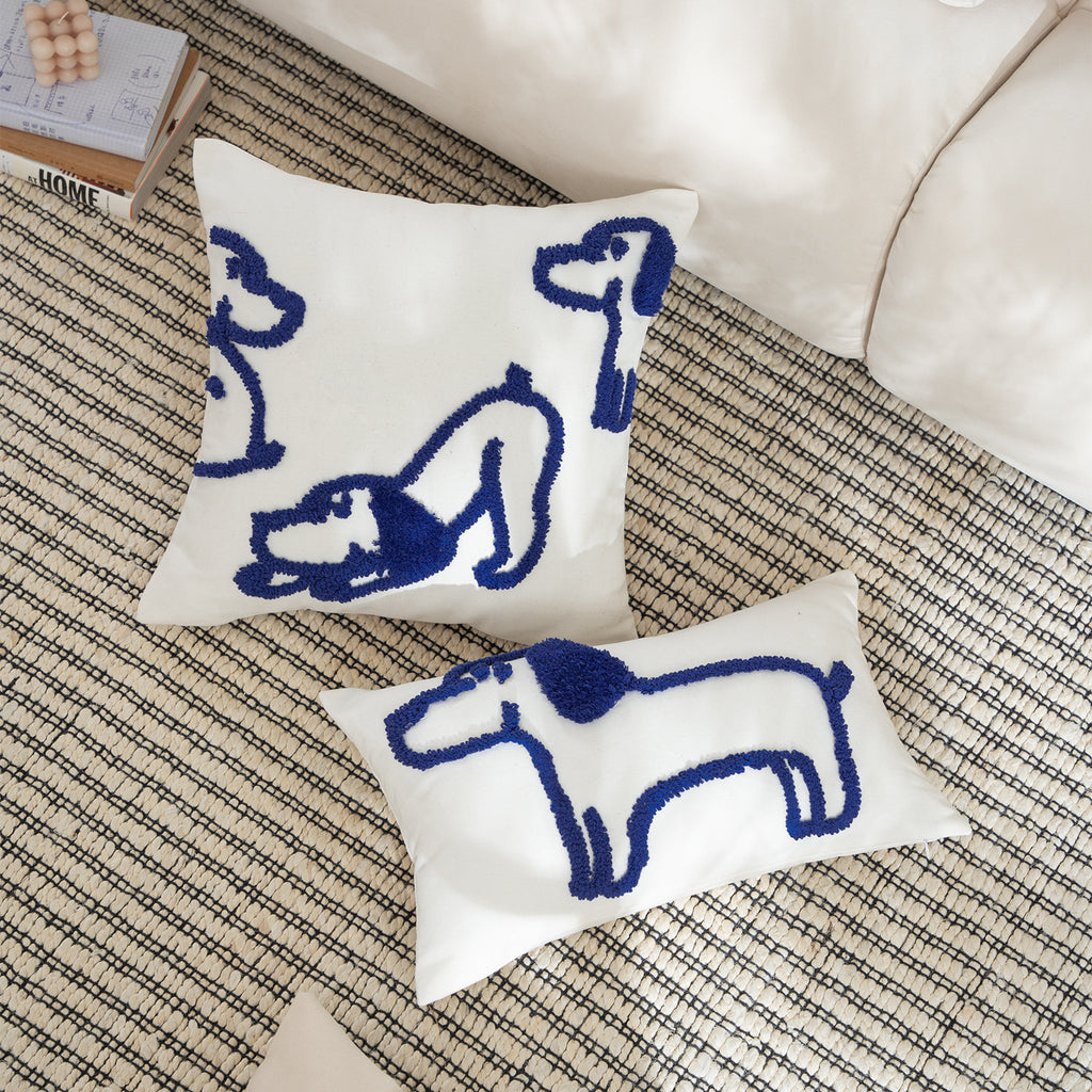 Dachshund Line Art Pillow Case Berriscent