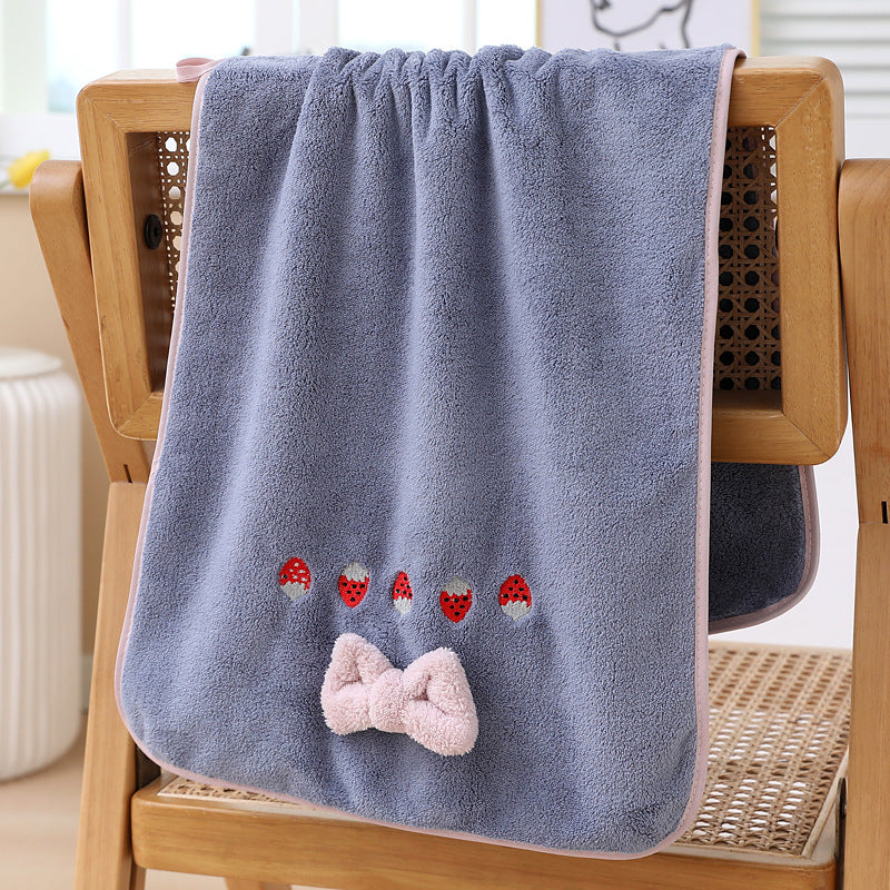 Strawberry Bow Comfort Towel Berriscent