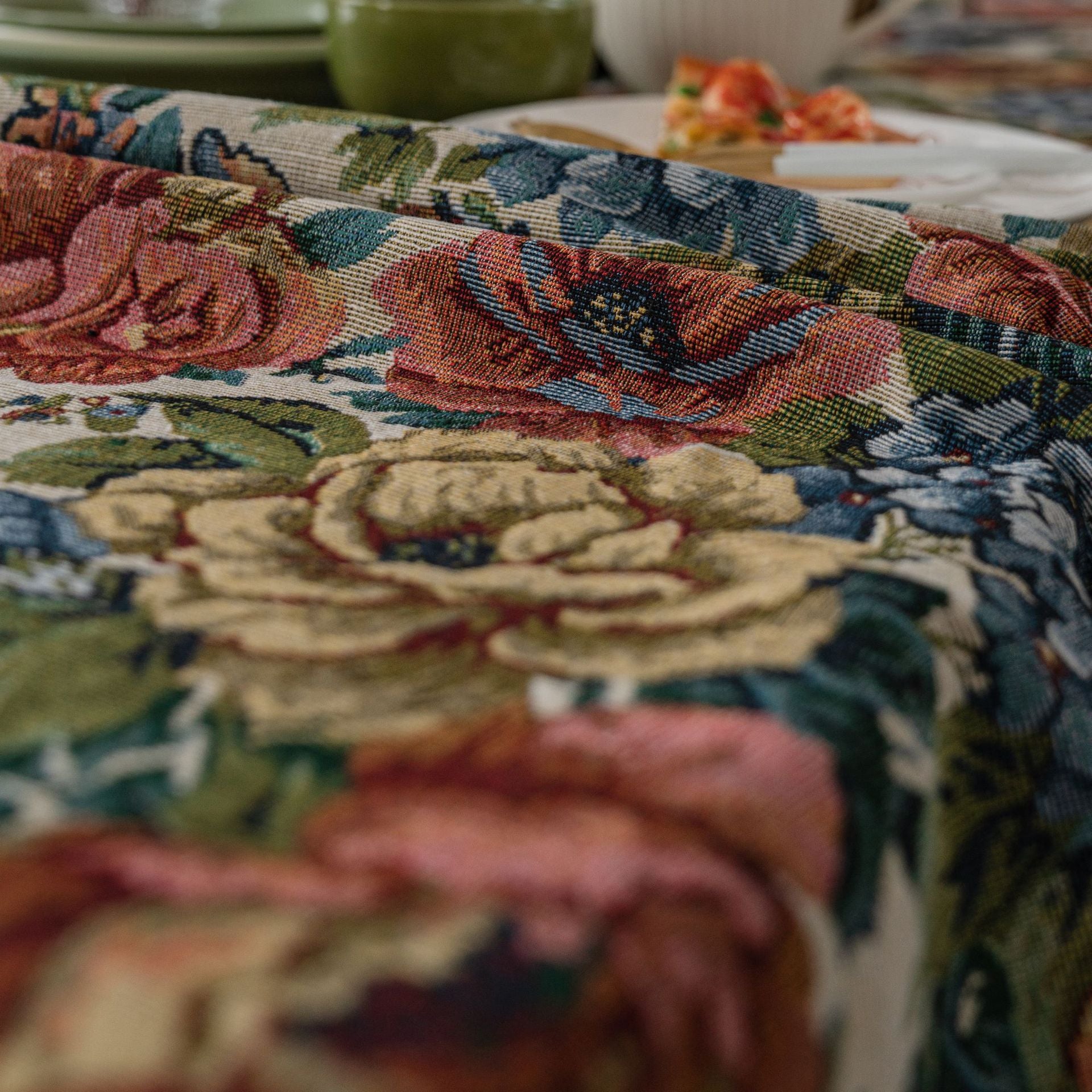The Heritage Bloom | Jacquard Cotton Blend Tablecloth