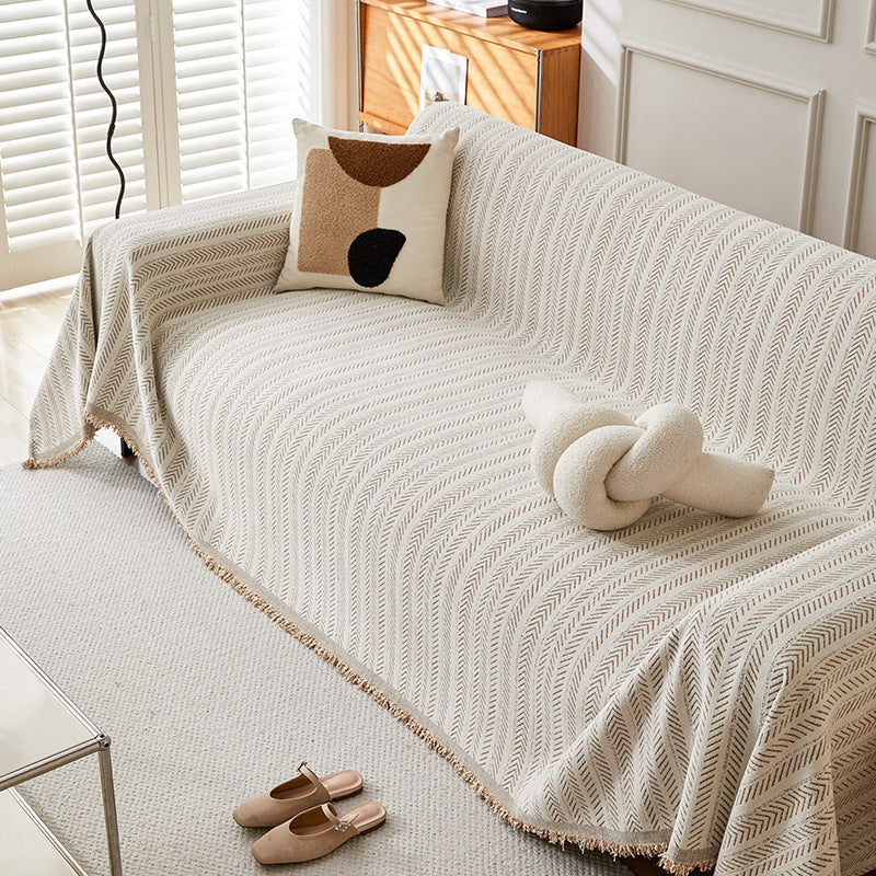 Herringbone Chenille Sofa Cover Berriscent