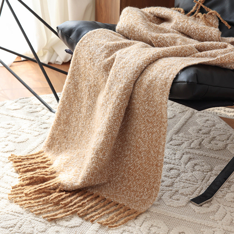 Nordic Softline Woven Throw Blanket Berriscent