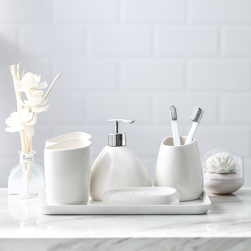 Pure Arc Deluxe Ceramic Bathroom Set