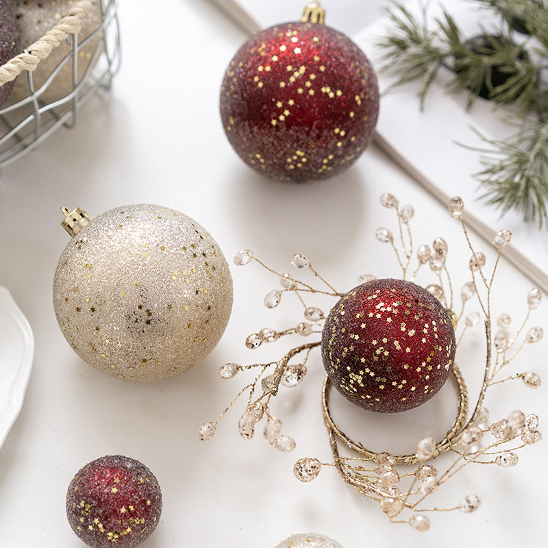 Luxurious Velvet & Glitter Christmas Ornaments Set