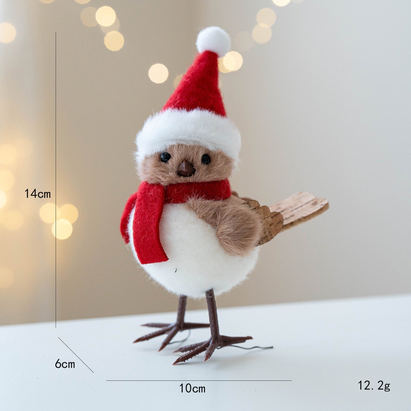 Festive Robin Trio — Plush Christmas Bird Figurines (Set of 3)