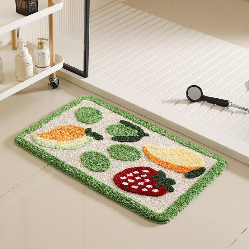 Fruit Pattern Tufted Bath Mat Berriscent