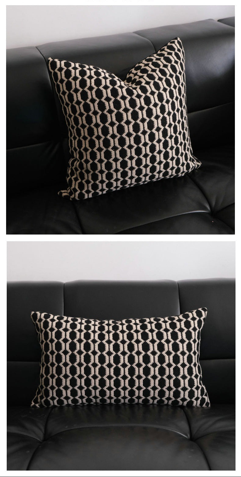 Graphite Grid Cushion Berriscent