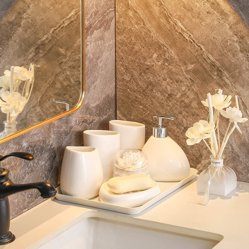 Pure Arc Ceramic Bathroom Set Berriscent